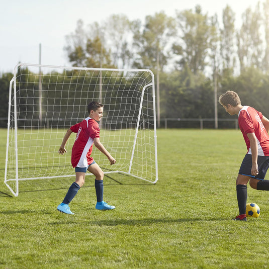 Goplus Soccer Goal, 7FT x 5FT Soccer Net for Backyard with Metal Frame