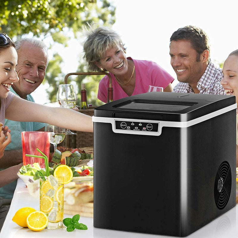 Load image into Gallery viewer, Portable Countertop Ice Maker, 26LBS/24H Mini Ice Cube Machine w/8 Min Processing 9 Cubes
