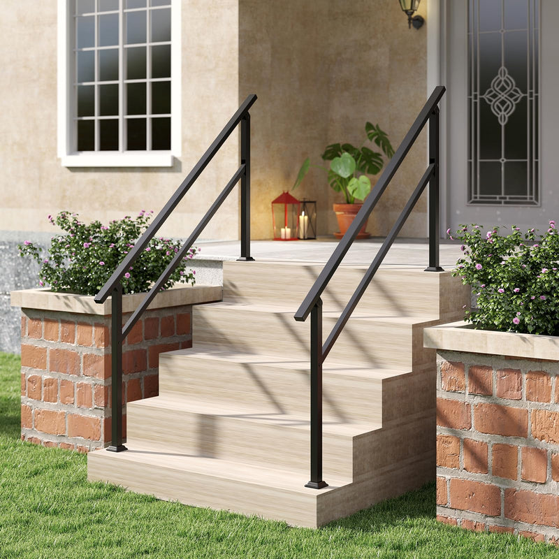 Load image into Gallery viewer, Goplus Handrail for Outdoor Steps with Installation Kit Fits 0-5 Steps

