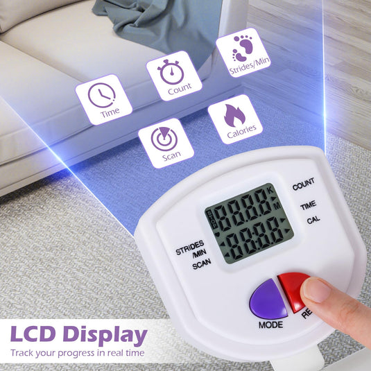 Goplus Foldable Abdominal Trainer w/6 Inclined Angles & LCD Display