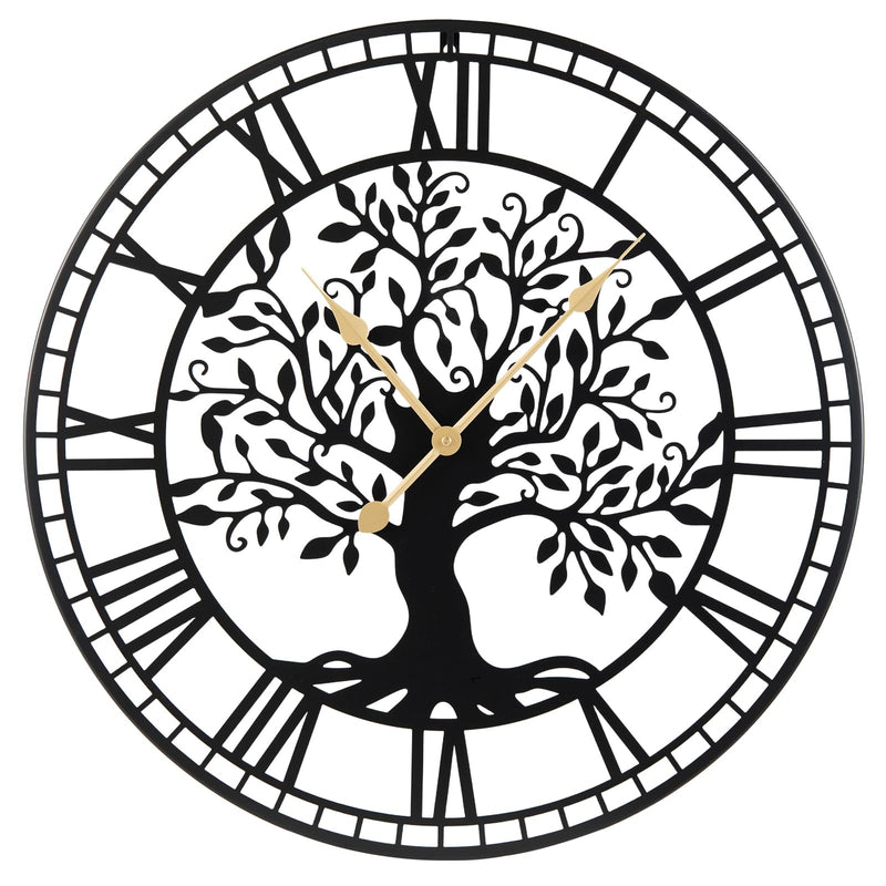Load image into Gallery viewer, Goplus  27" Tree of Life Big Metal Wall Clock | Battery-Operated Wall Decoration
