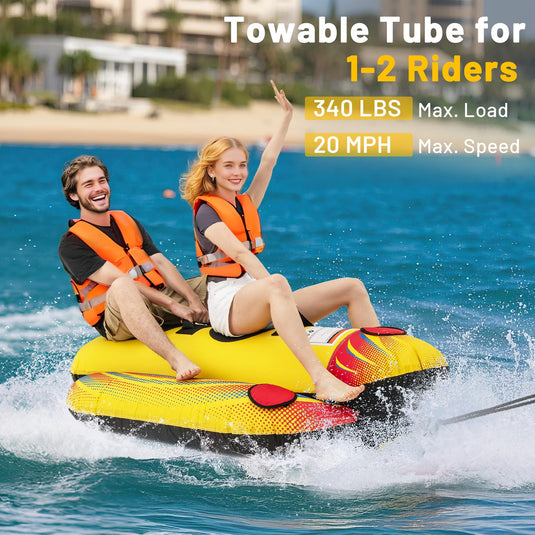 1-2 Rider Hot Dog Tube for Boat to Pull