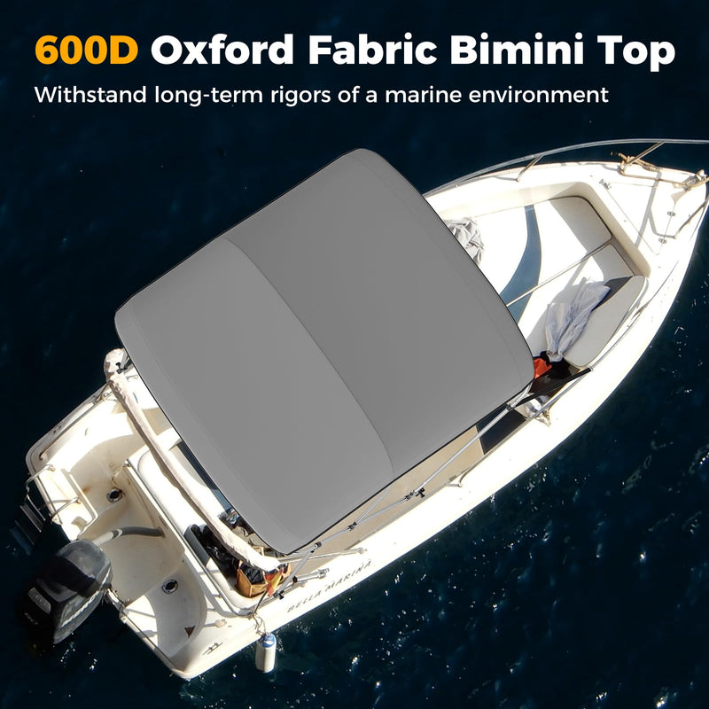 Load image into Gallery viewer, Goplus 3-Bow Bimini Top Pontoon Jon Boat Cover
