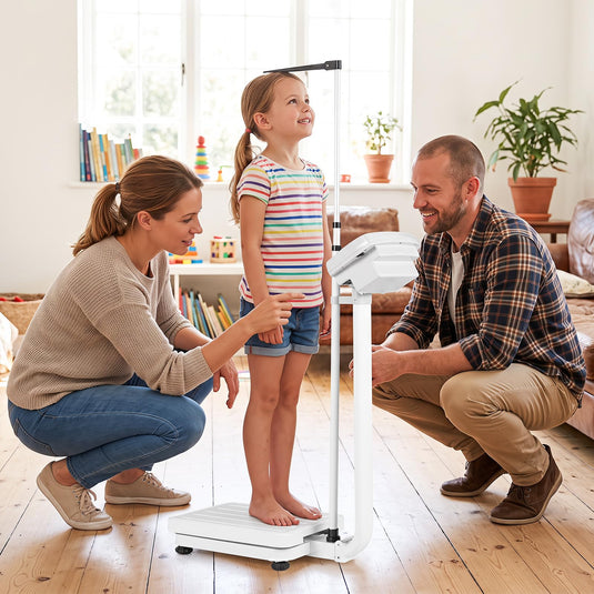 Goplus Height and Weight Scale with Height Rod | Digital Physician Scale with 400 lbs/180 kg Capacity