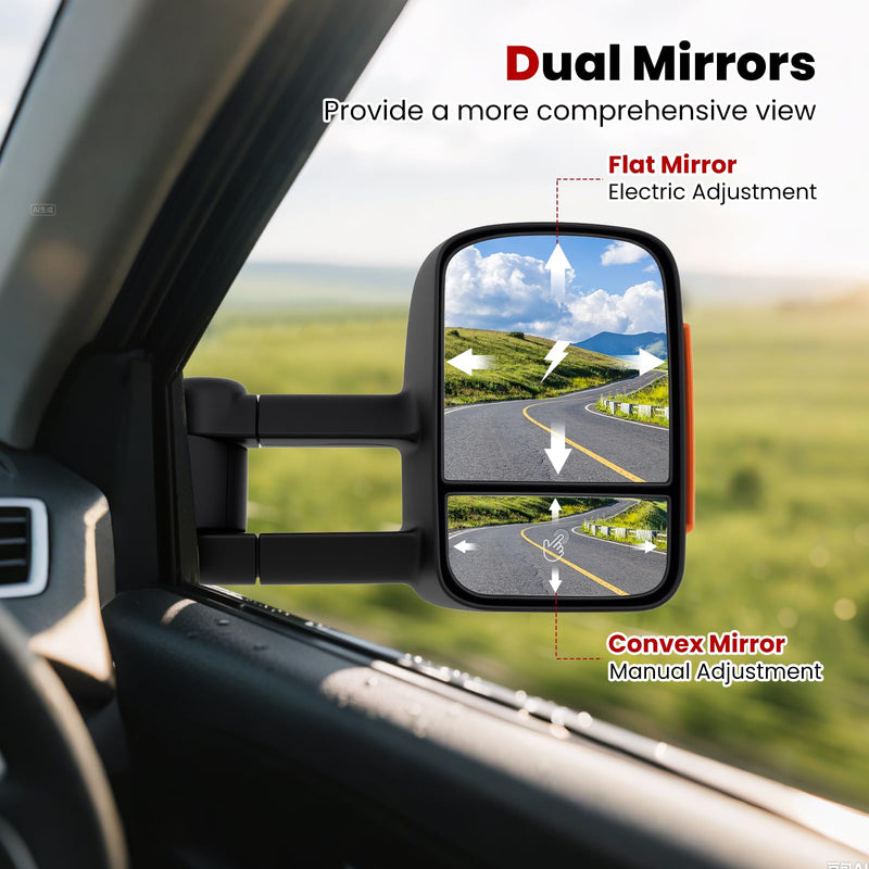 Load image into Gallery viewer, Goplus Power Heated Tow Mirrors Compatible with 2007-2012 Chevy Silverado GMC Sierra
