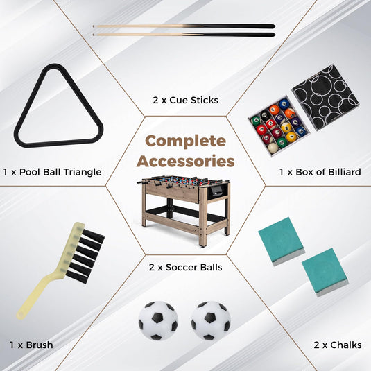 Goplus 2-in-1 Swivel Multi Game Table with Foosball & Pool for Adults