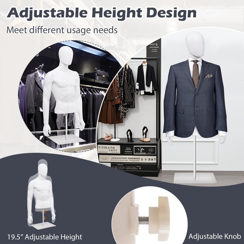 Load image into Gallery viewer, Goplus PP Men Model Mannequin Torso for Tailor Shop
