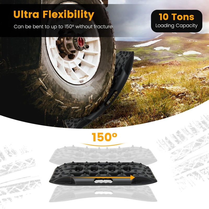 Load image into Gallery viewer, Goplus Off-Road Traction Boards, 2 PCS 4WD Large Recovery Traction Tracks Mats
