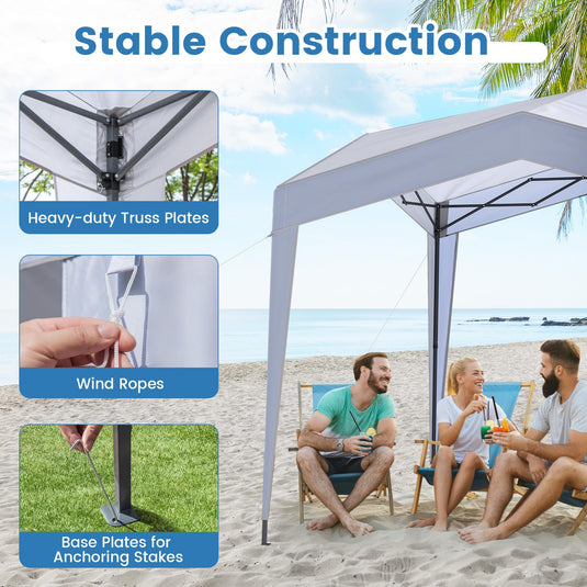 Goplus 10 x 10 FT Heavy-Duty Easy Setup Gazebo Shelter with Higher Top