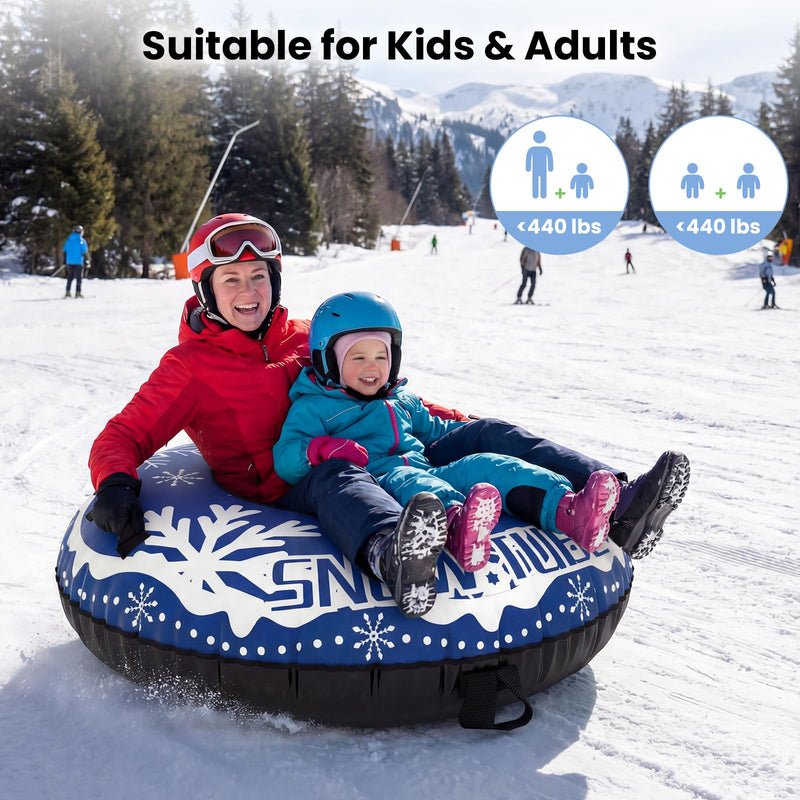Load image into Gallery viewer, Goplus 42" Heavy-Duty Snow Sledding Tube with Detachable Tow Strap Thickened Bottom
