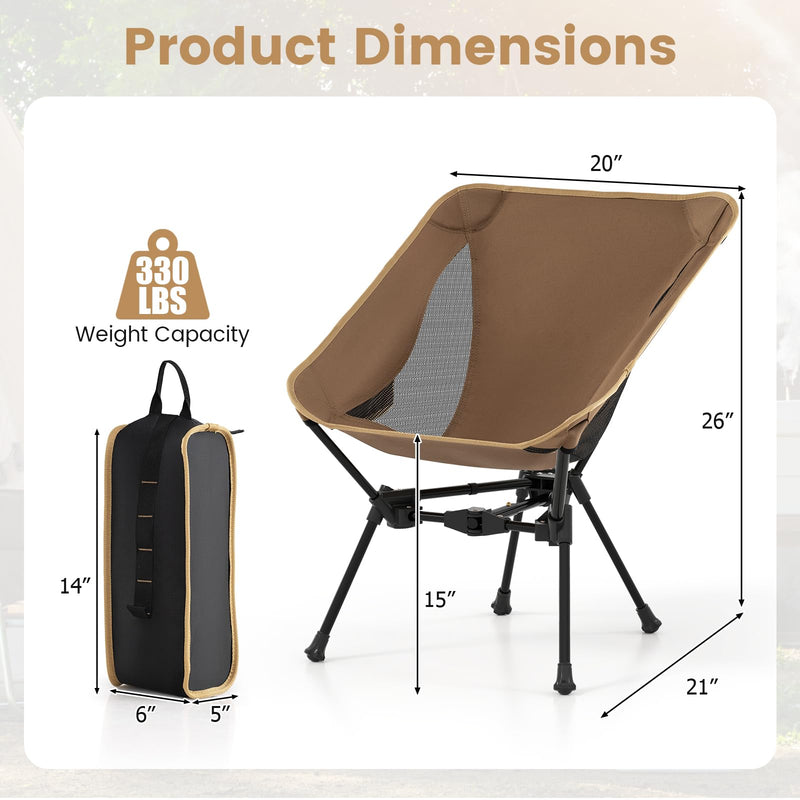Load image into Gallery viewer, Goplus Ultralight Folding Backpacking Chair for Adults with Aluminum Frame 330 lbs Capacity

