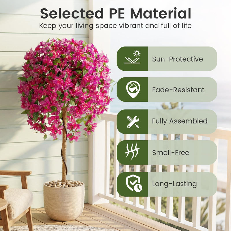 Load image into Gallery viewer, Goplus 2 Pack Artificial Azalea Trees with Vivid Blooming Flowers for Indoor Outdoor Decor
