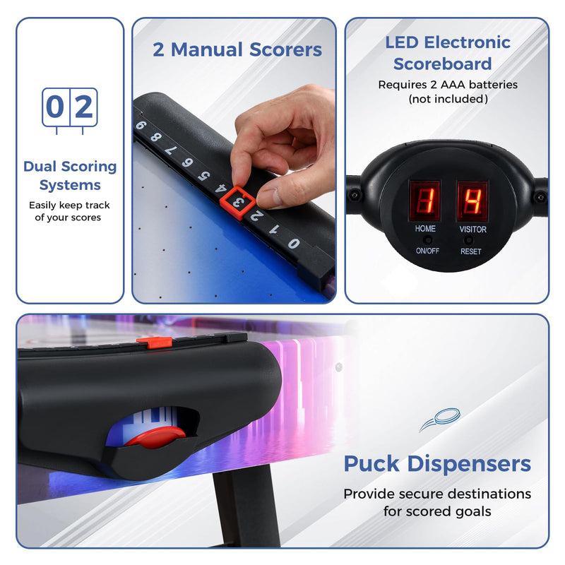 Load image into Gallery viewer, Goplus Air Hockey Arcade Game Table with Digital LED Scoreboard for Home Office
