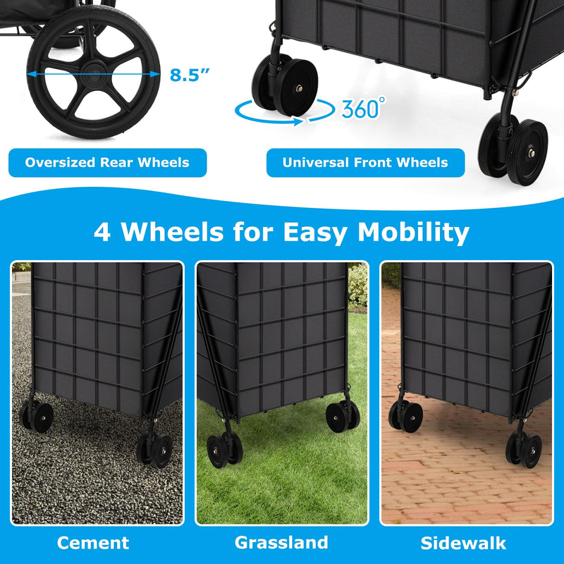 Load image into Gallery viewer, Folding Shopping Cart for Groceries - Goplus
