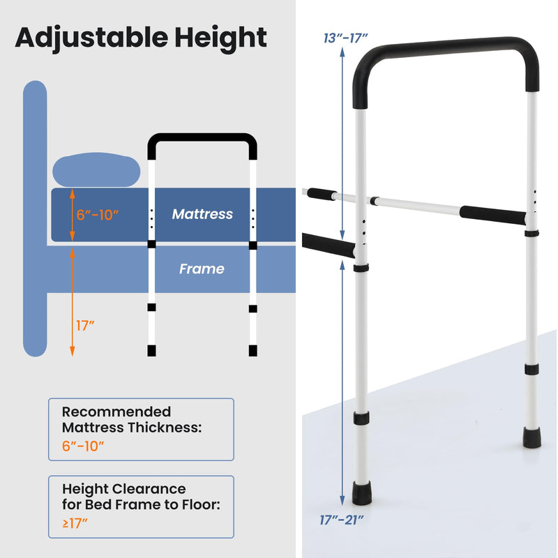 Load image into Gallery viewer, Goplus Bed Rails for Elderly Adults Safety, Medical Assist Support Side Railings for Seniors
