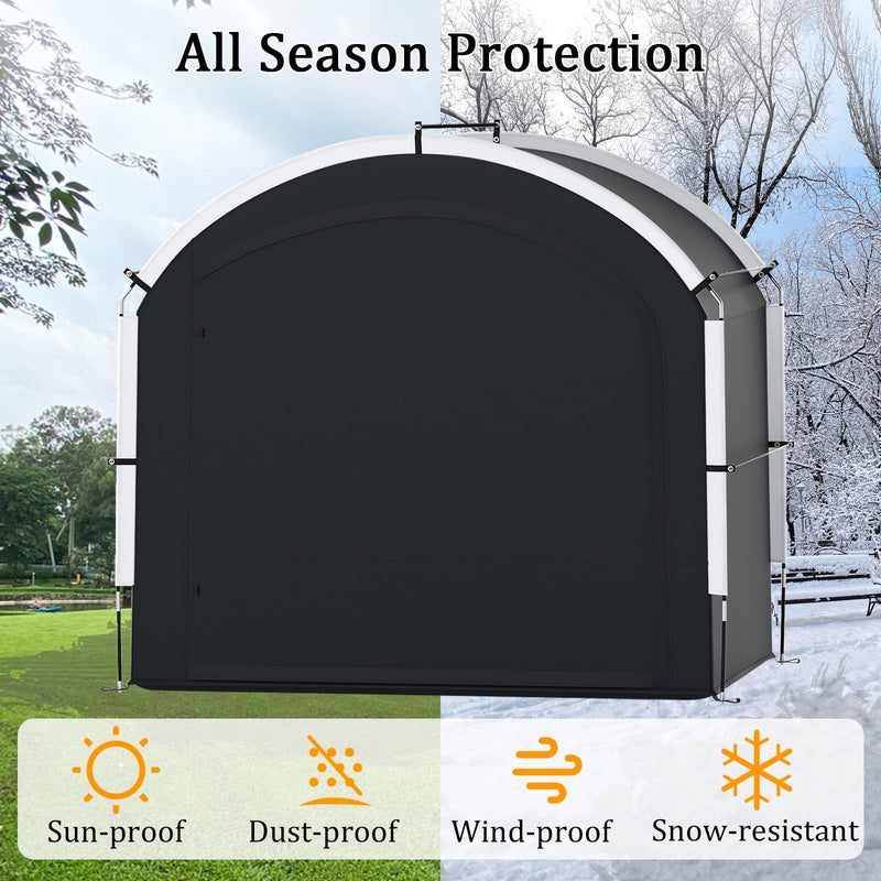 Load image into Gallery viewer, Goplus 7.2 x 4.9 FT Outdoor Bike Storage Sheds w/210D Oxford Fabric PU4000 Waterproof Cover

