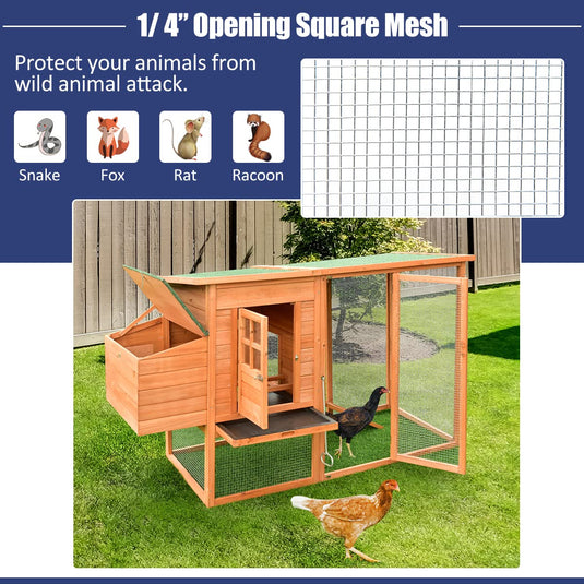 48'' x 50' 1/4 inch Hardware Cloth, 23 Gauge Square Galvanized Chicken Wire