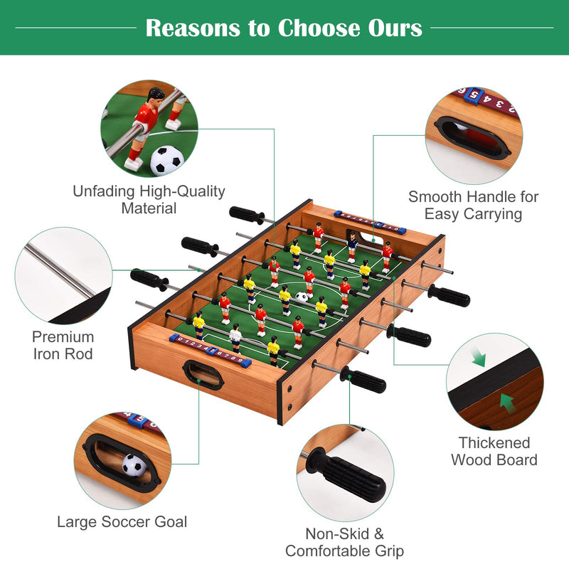 Load image into Gallery viewer, Goplus 2 in 1 Multi Game Table, Mini Foosball Table &amp; Air Hockey Table with Realistic Playing Field
