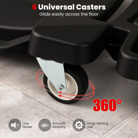 Goplus 43 Inches Mechanic Creeper with Padded Headrest & Tool Trays