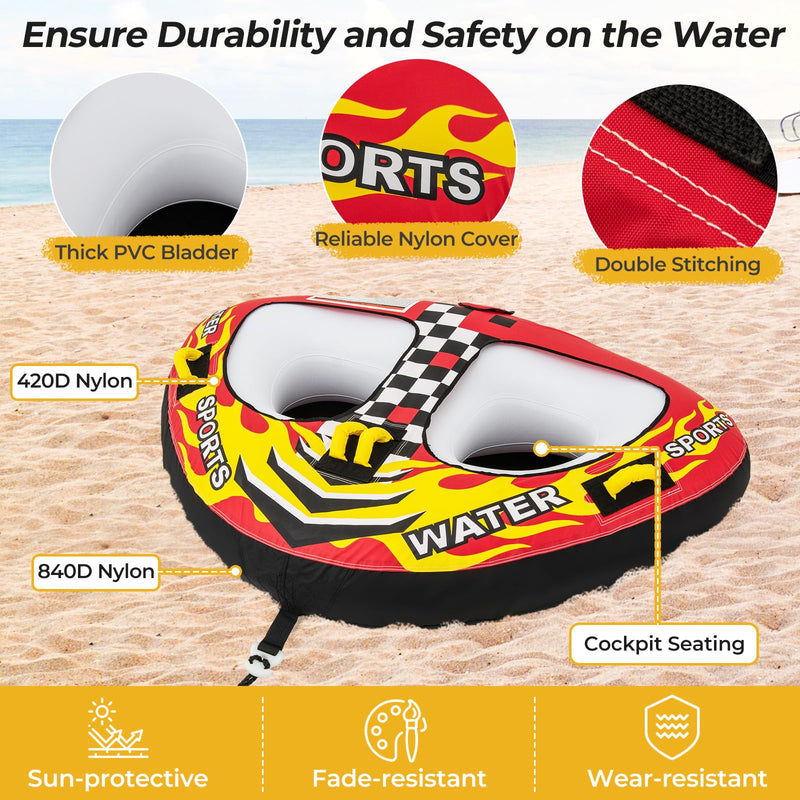 Load image into Gallery viewer, 1-2 Person Inflatable Boat Tube with Quick Connector
