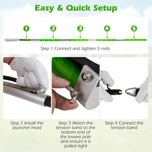 Goplus Arborist Throw Line Launcher Rope Launcher for Tree Work
