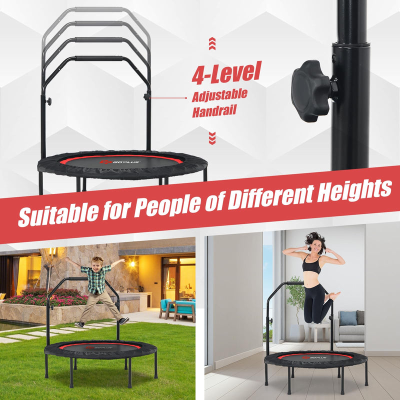Load image into Gallery viewer, 40&#39;&#39; Folding Fitness Trampoline, Portable Mini Exercise Rebounder
