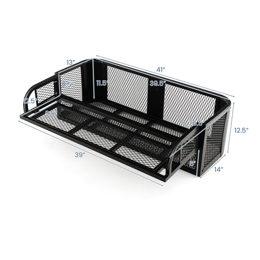 Goplus Heavy Duty Luggage Carrier with Metal Mesh Frame ATV/UTV Cargo Basket