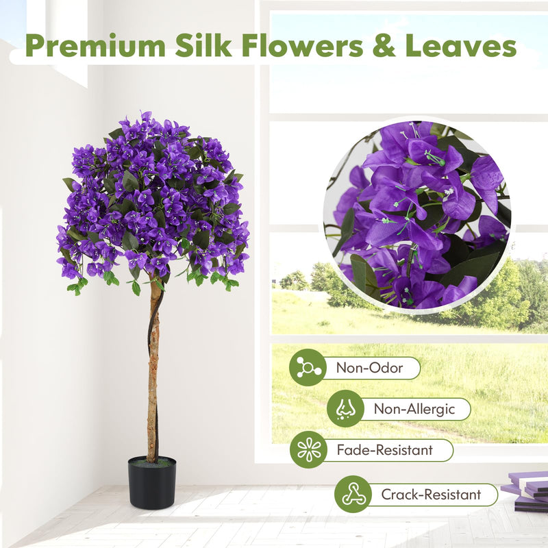 Load image into Gallery viewer, Goplus 53” Bougainvillea Artificial Tree with 576 Flowers
