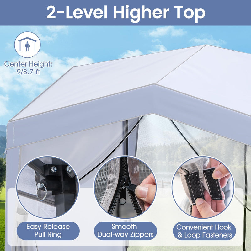 Load image into Gallery viewer, Goplus 10 x 10 FT Pop up Canopy Tent with Removable Sidewalls &amp; Netting
