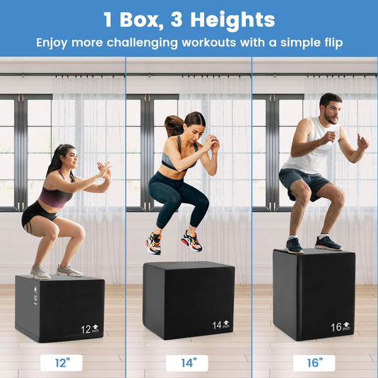 Goplus 3 in 1 High Density Foam Plyometric Jump Box