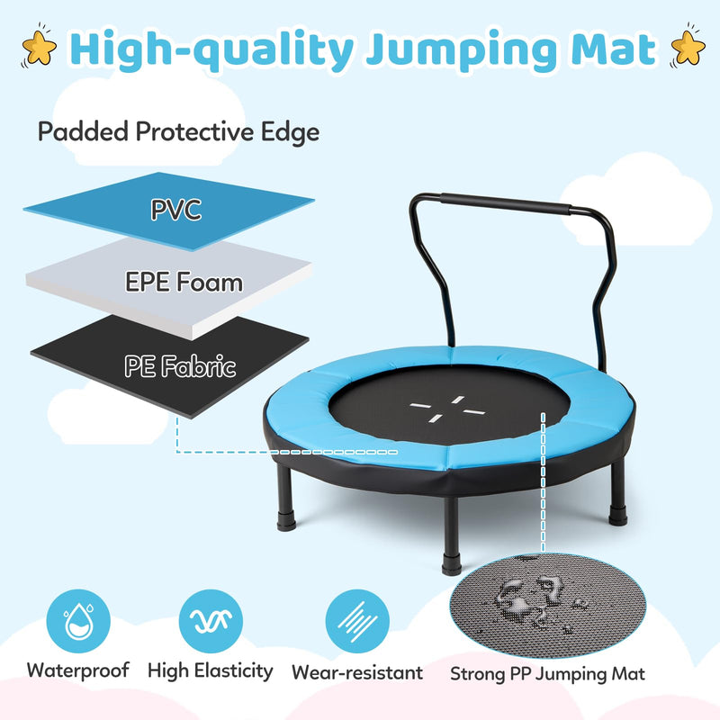 Load image into Gallery viewer, Goplus 40&quot; Trampoline with Foam Handlebar &amp; Safety Pad
