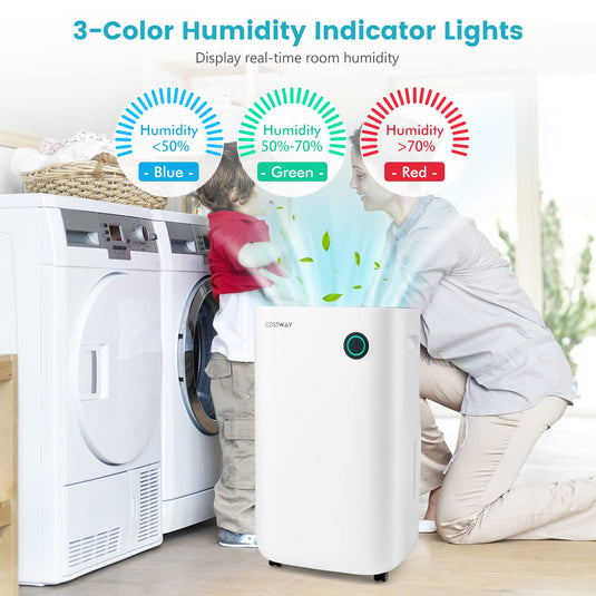 4500 Sq. Ft Quiet Dehumidifier, 1.7 Gallon Water Tank, 73-Pint/Day, Water Full Auto Shut Off