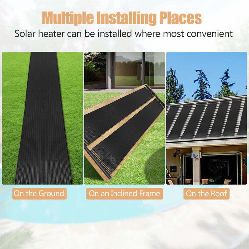 Load image into Gallery viewer, Goplus 2.5FT x 16.5FT Solar Pool Heater for Above Ground Pool Inground Pools

