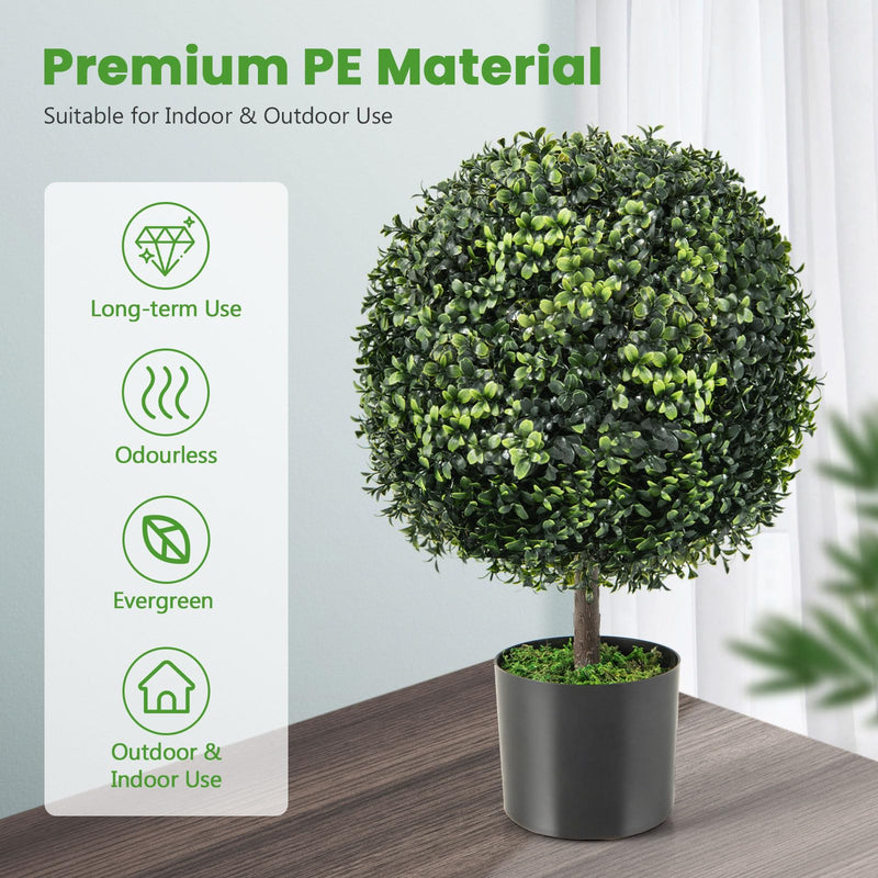 Load image into Gallery viewer, Goplus 22&quot; Artificial Boxwood Topiary Ball Tree
