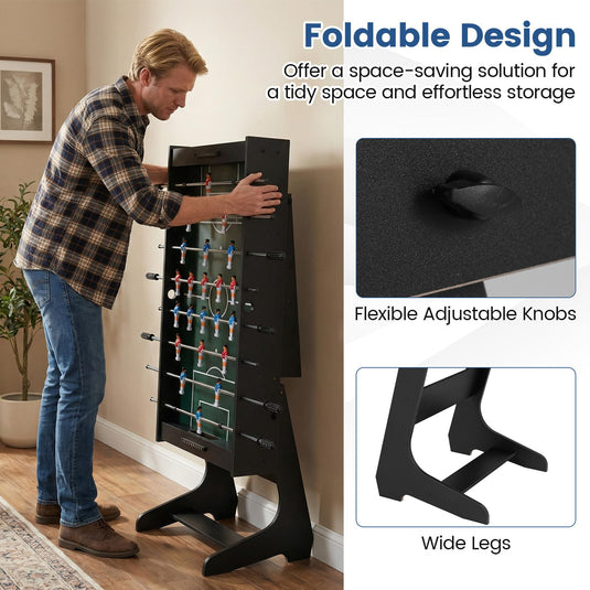 Goplus 48inch Full Competition Size Freestanding Soccer Game Table with 22 Players 2 Balls