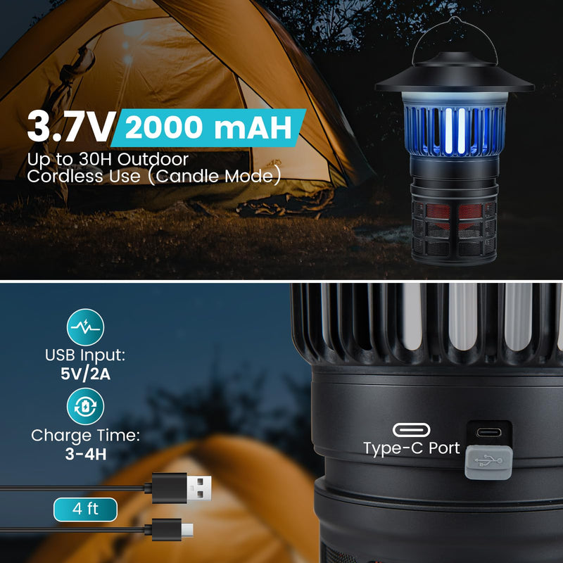 Load image into Gallery viewer, Goplus Outdoor Light with LED Lantern &amp; Candle Lamp | Rechargeable Electric Camp Light
