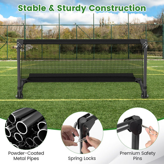 Goplus Portable Toddler Soccer Net with Metal Frame & Ground Stakes