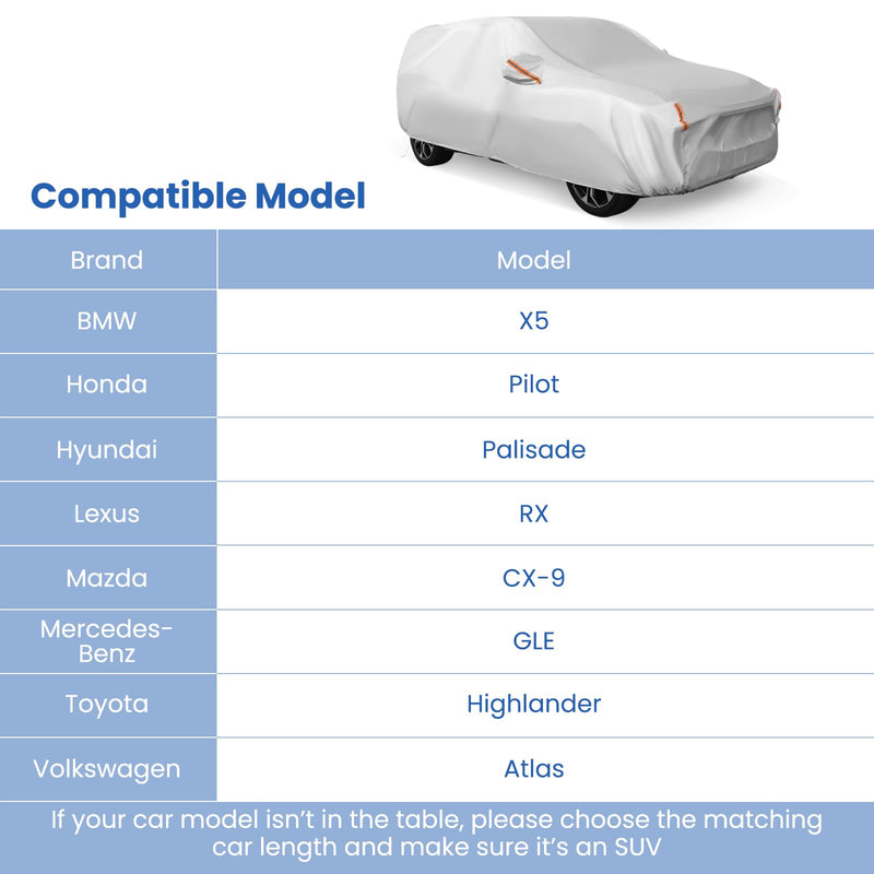 Load image into Gallery viewer, Car Cover for Automobiles 200 Inch Rain Sun UV Protection Fit SUV BMW Honda Lexus Mercedes-Benz
