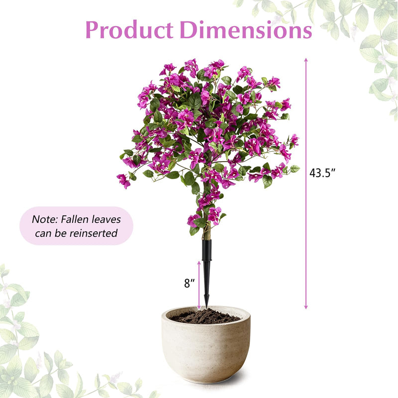 Load image into Gallery viewer, Goplus 2 Pack Artificial Bougainvillea Trees | 43.5" Sun-Protective Fake Silk Floral Plants

