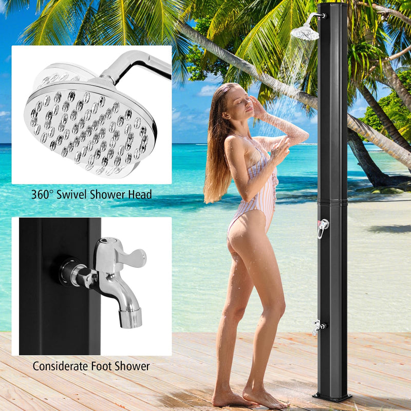 Load image into Gallery viewer, Goplus 9.3 Gallon Solar Heated Outdoor Shower
