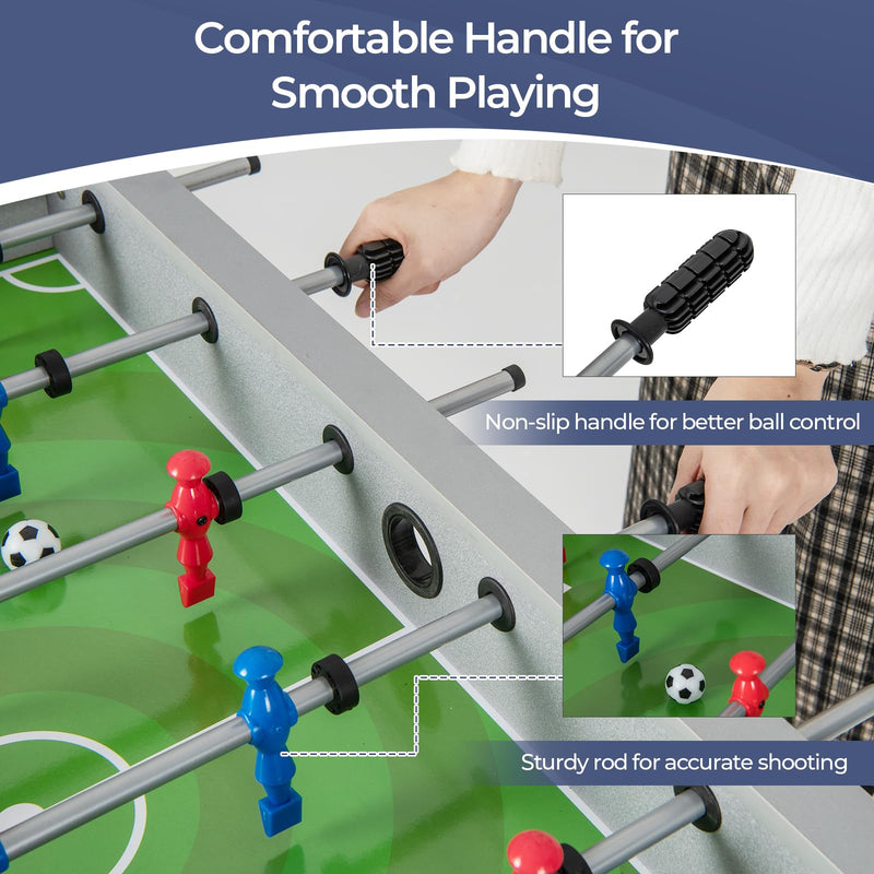 Load image into Gallery viewer, Goplus Foosball Table, Freestanding Soccer Table Game with 2 Footballs
