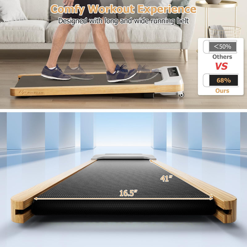 Load image into Gallery viewer, Walking Pad, Wooden Under Desk Treadmill for Home and Office - Goplus
