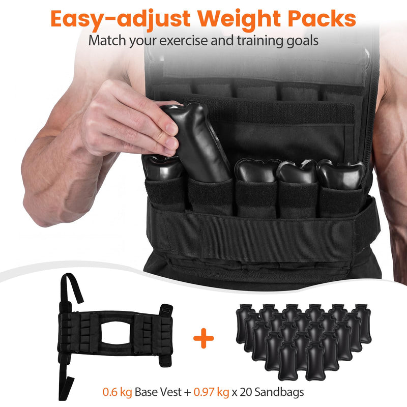Load image into Gallery viewer, Goplus Adjustable Weighted Vest | 44lbs/66lbs Weight Vest for Men Women
