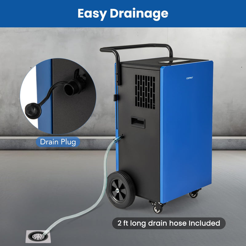 Load image into Gallery viewer, 215 Pints Commercial Dehumidifier w/Drain Hose, Industrial Heavy Duty Dehumidifier w/ 24H Timer

