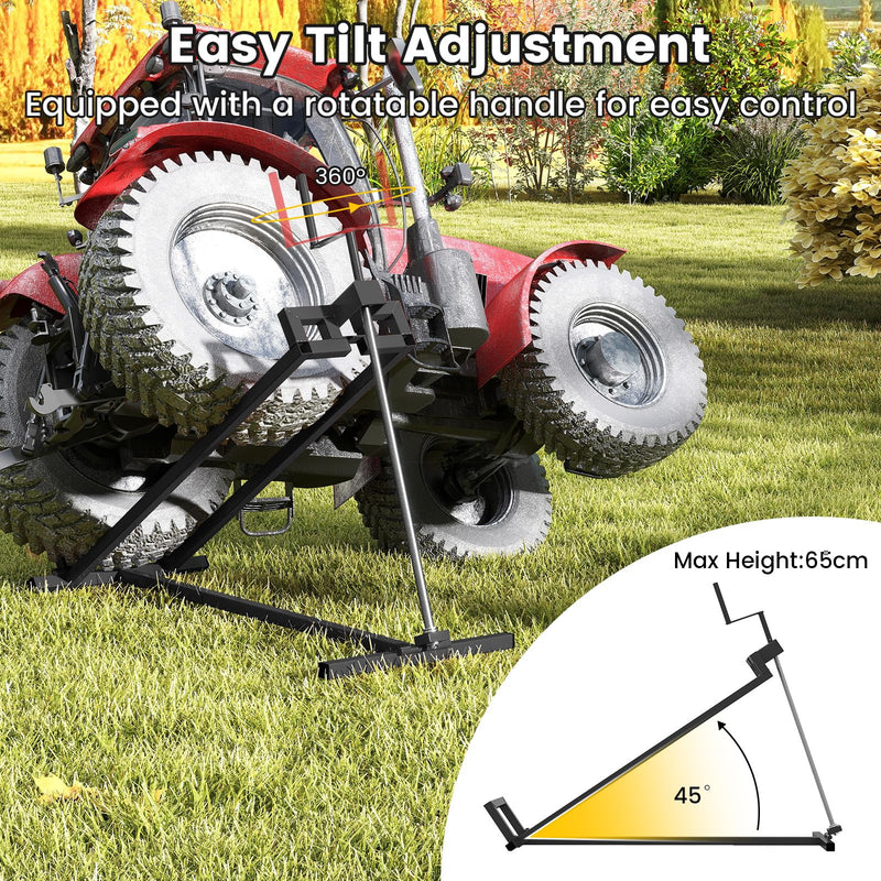 Load image into Gallery viewer, Goplus 880LBS Folding Lawn Mower Lift with Adjustable Height and Manual Handle
