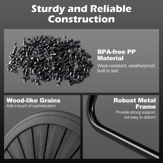 Goplus 37.5 Gallon Large Outdoor Compost Bin w/Dual Chambers & 2 Lockable Doors