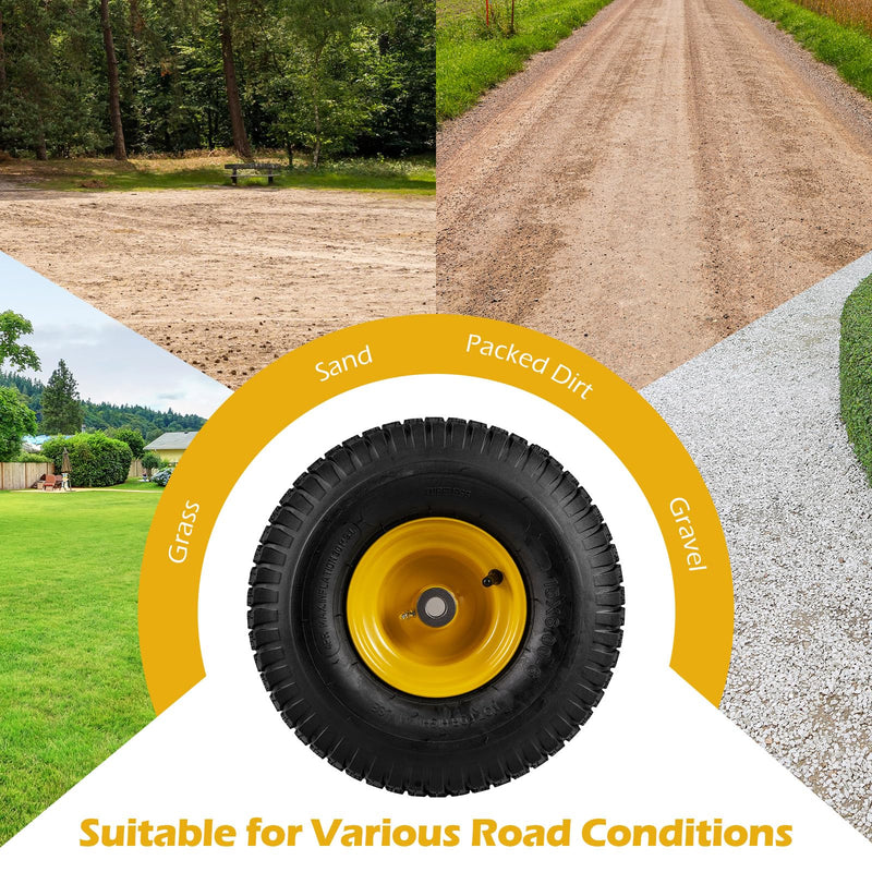 Load image into Gallery viewer, Goplus 15 x 6.00-6 Tubeless Tires &amp; Wheels (2 Pack)
