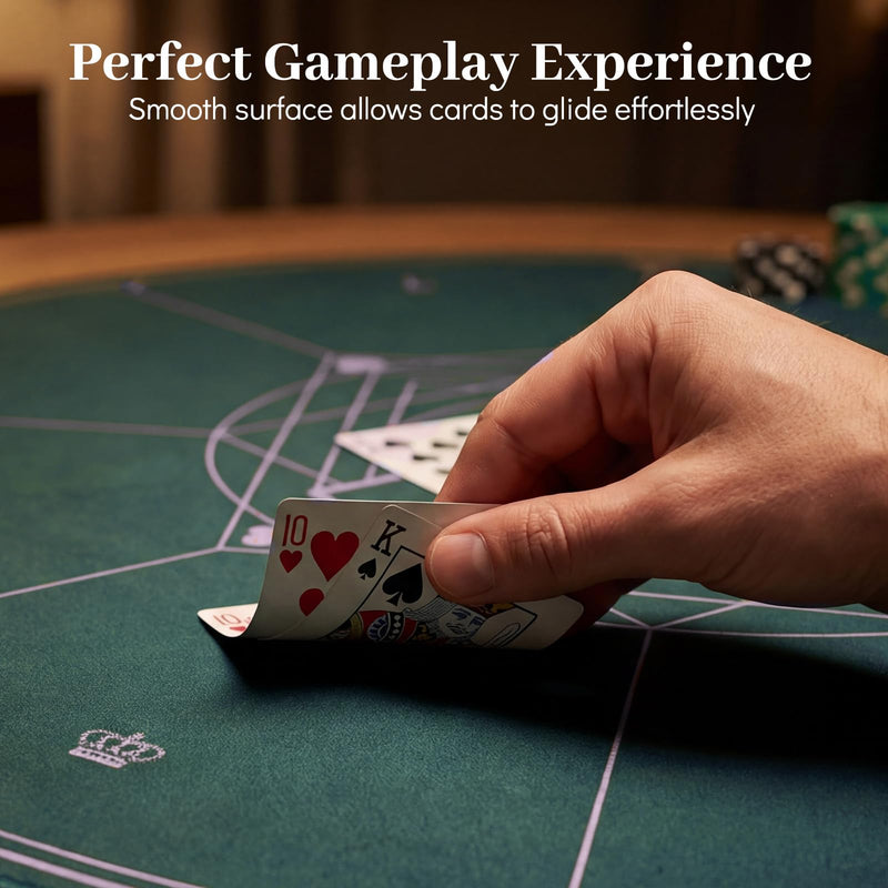 Load image into Gallery viewer, Goplus Round 40"/47"/55" Poker Mat | 8-Player Poker Table Top
