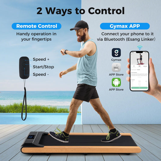 Goplus Walking Pad, Under Desk Treadmill for Home Office, Portable Walking Pad Treadmill with Remote Control