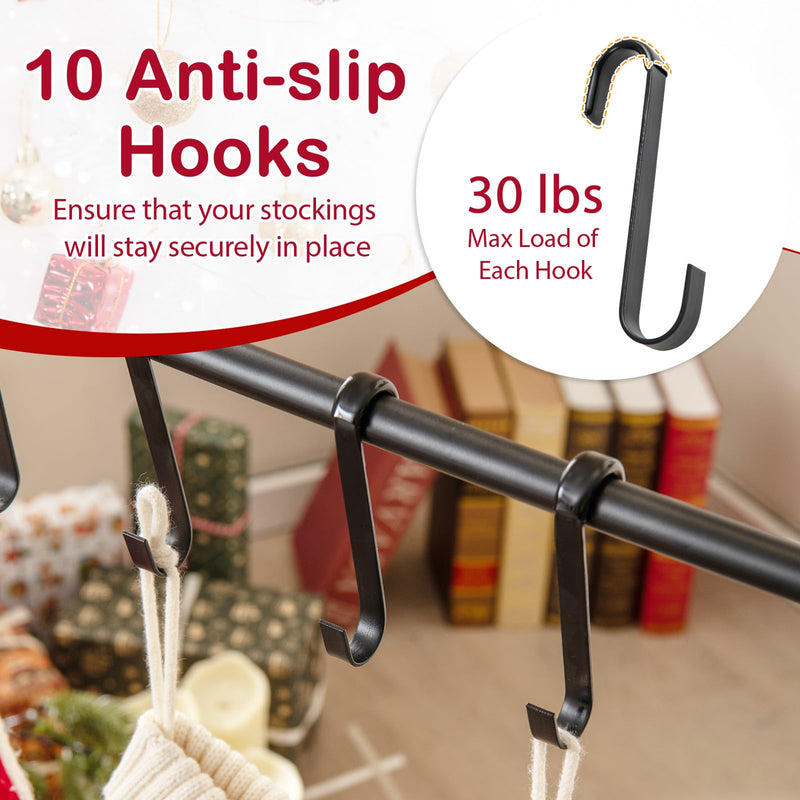 Load image into Gallery viewer, Goplus 10-Hook Christmas Stocking Holder Stand on Wheels

